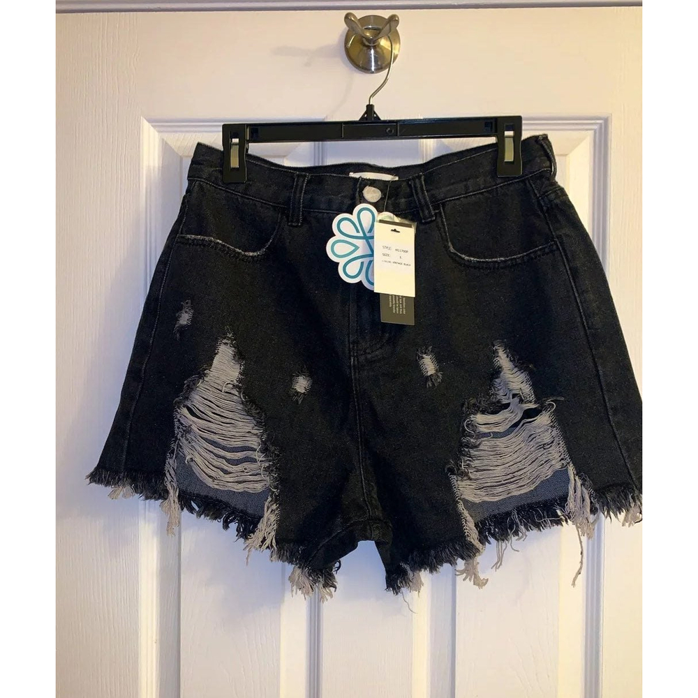 Idem Ditto : Black Jean shorts